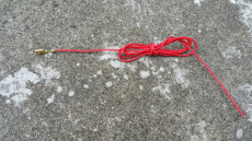 Kabel rot mit Flachsteckhülse, 6,3mm, Länge 1m