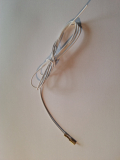 Kabel weiß mit Flachsteckhülse, 2,4mm, Länge 1m