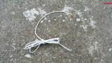 Kabel weiß mit Flachsteckhülse, 4,8mm, Länge 1m